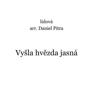 lidová - Vyšla hvězda jasná