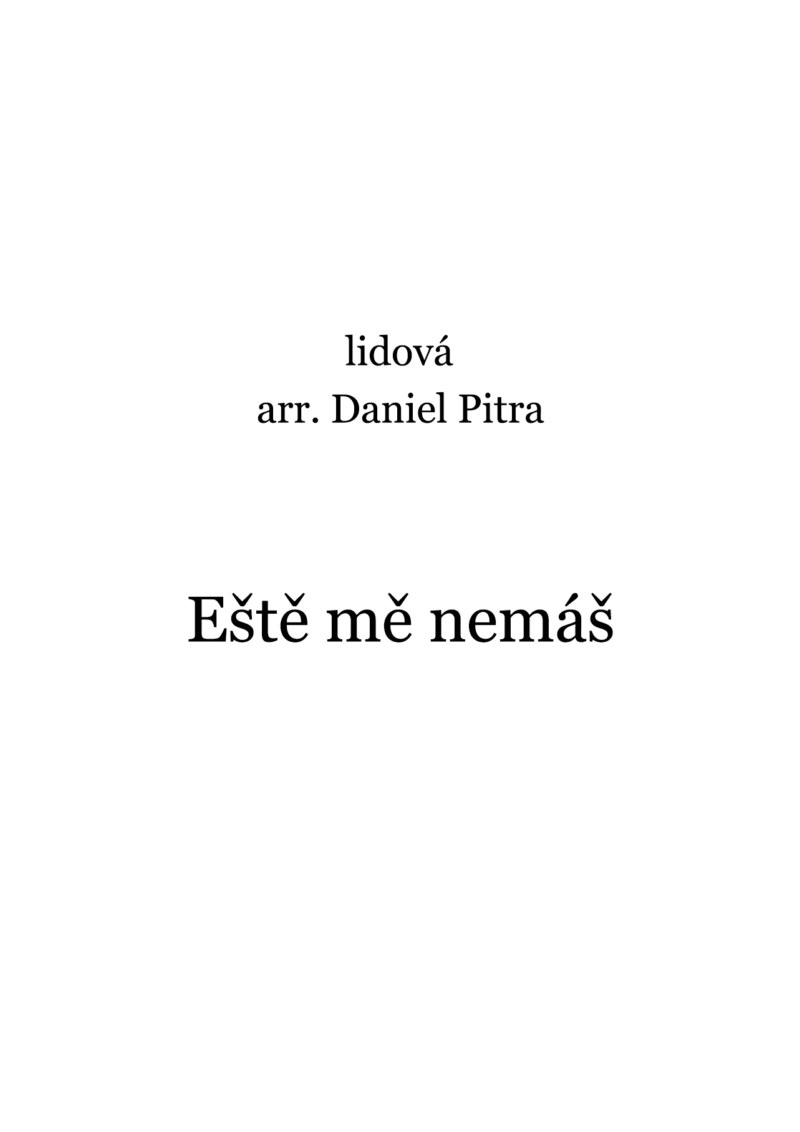 lidová - Eště mě nemáš