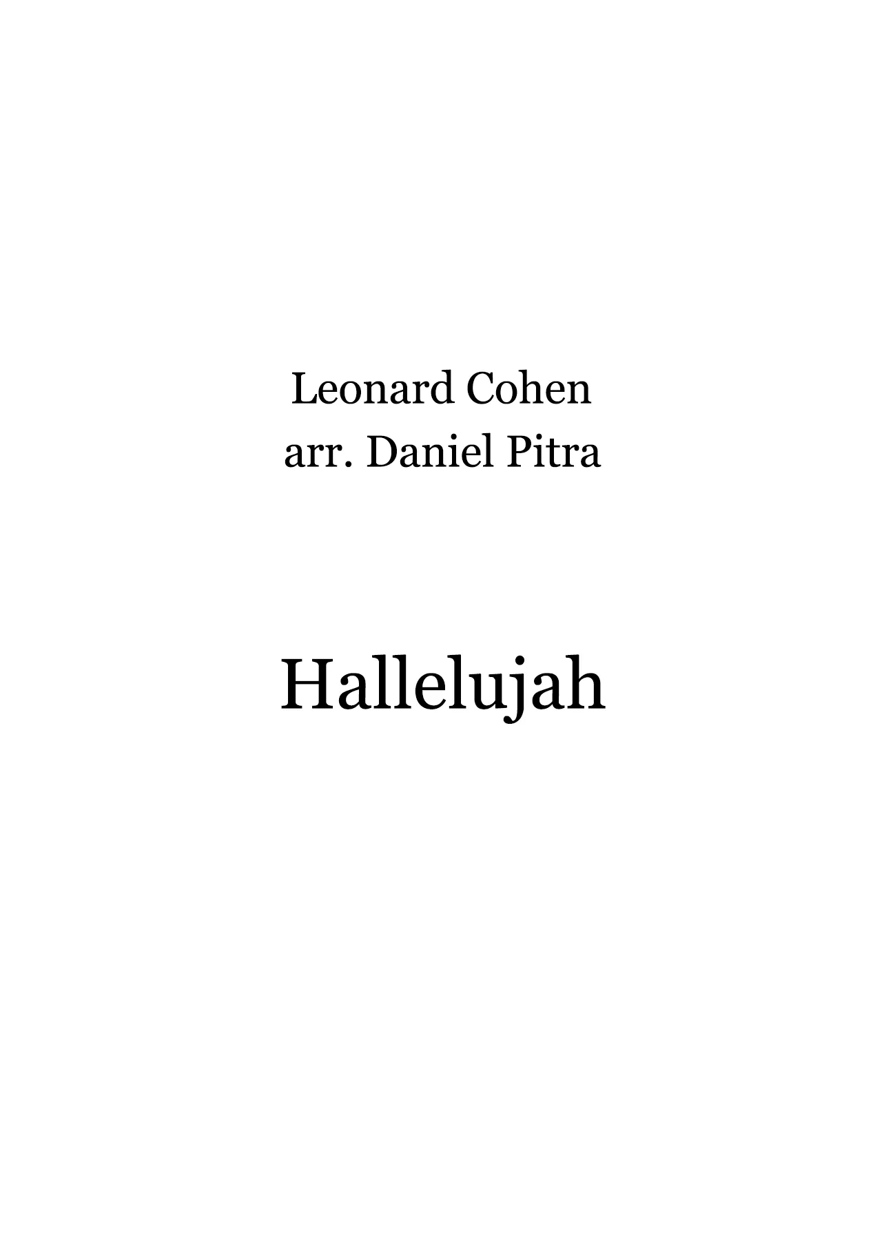 Cohen, Leonard - Hallelujah