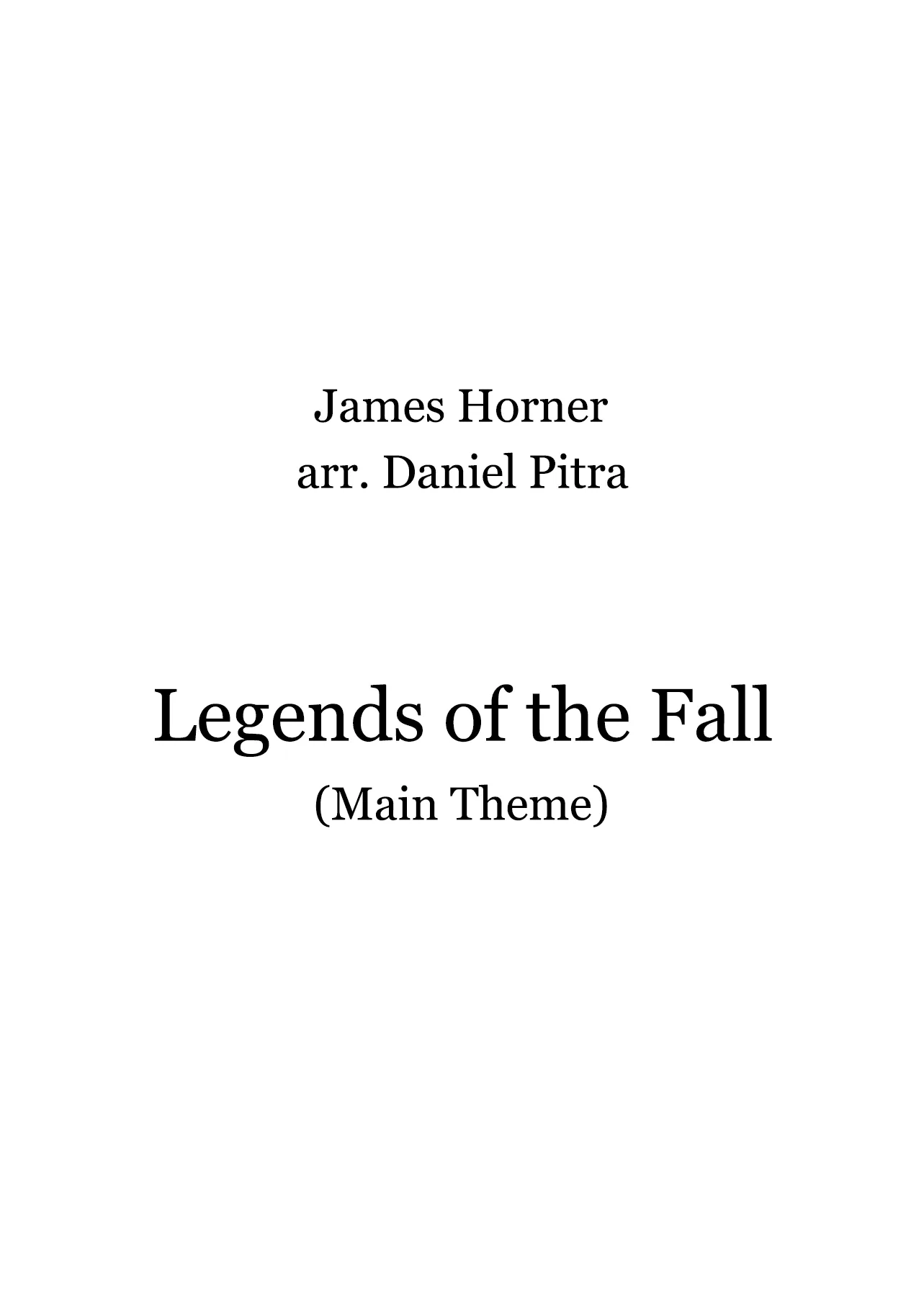 Horner, James - Legends of the Fall
