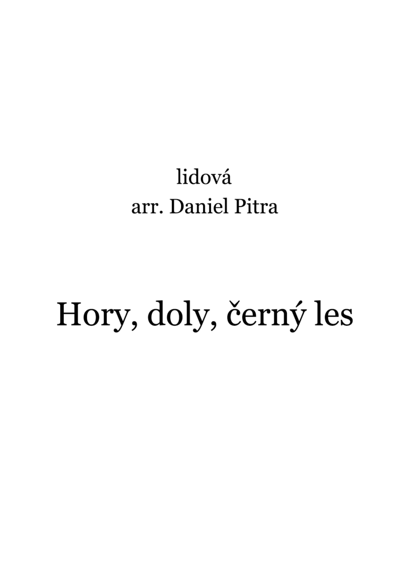 lidová - Hory, doly, černý les