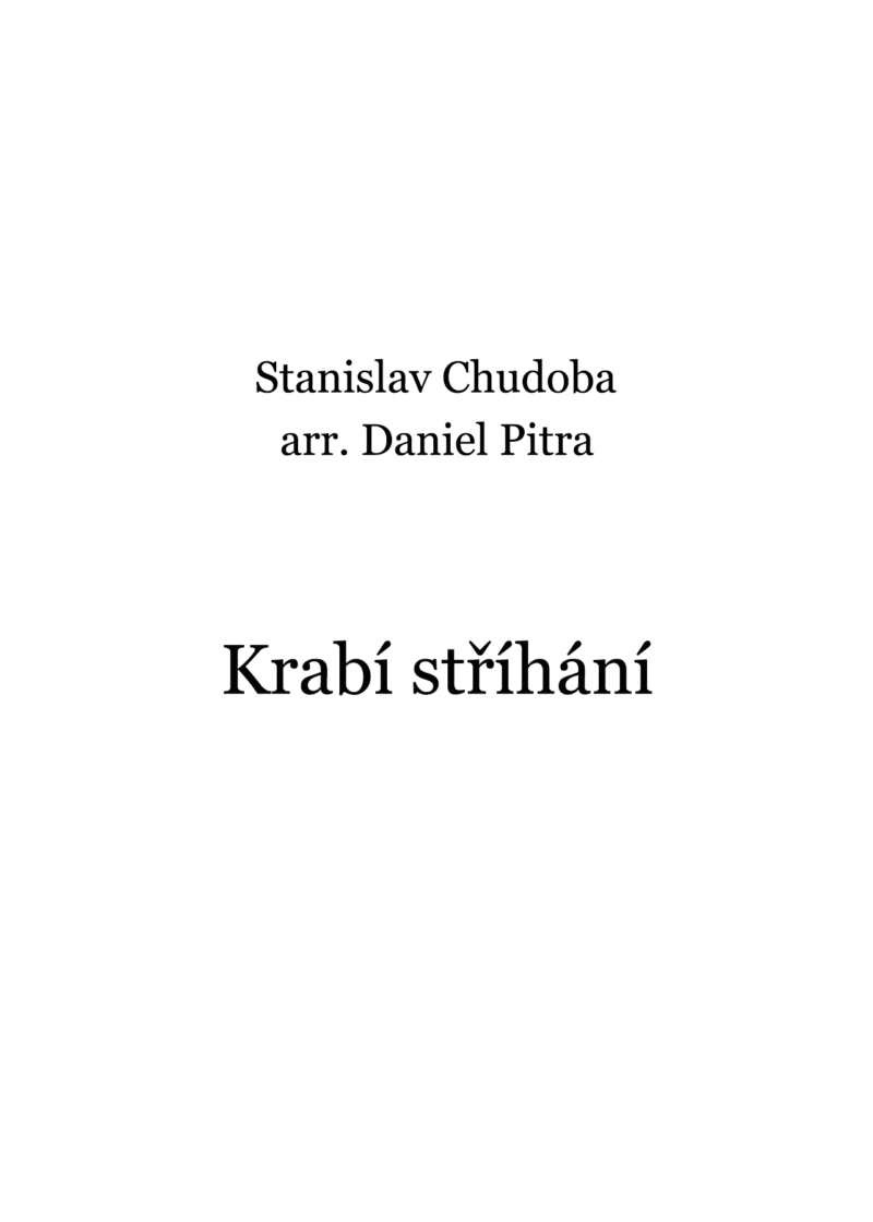 Chudoba, Stanislav - Krabí stříhání