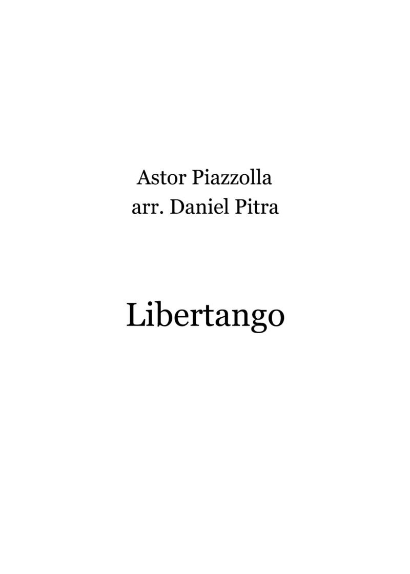 Piazzolla, Astor - Libertango