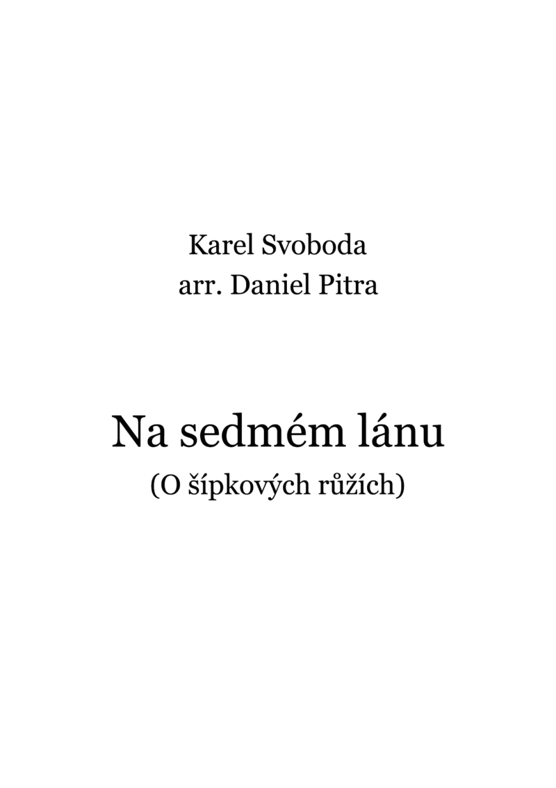 Svoboda, Karel - Na sedmém lánu