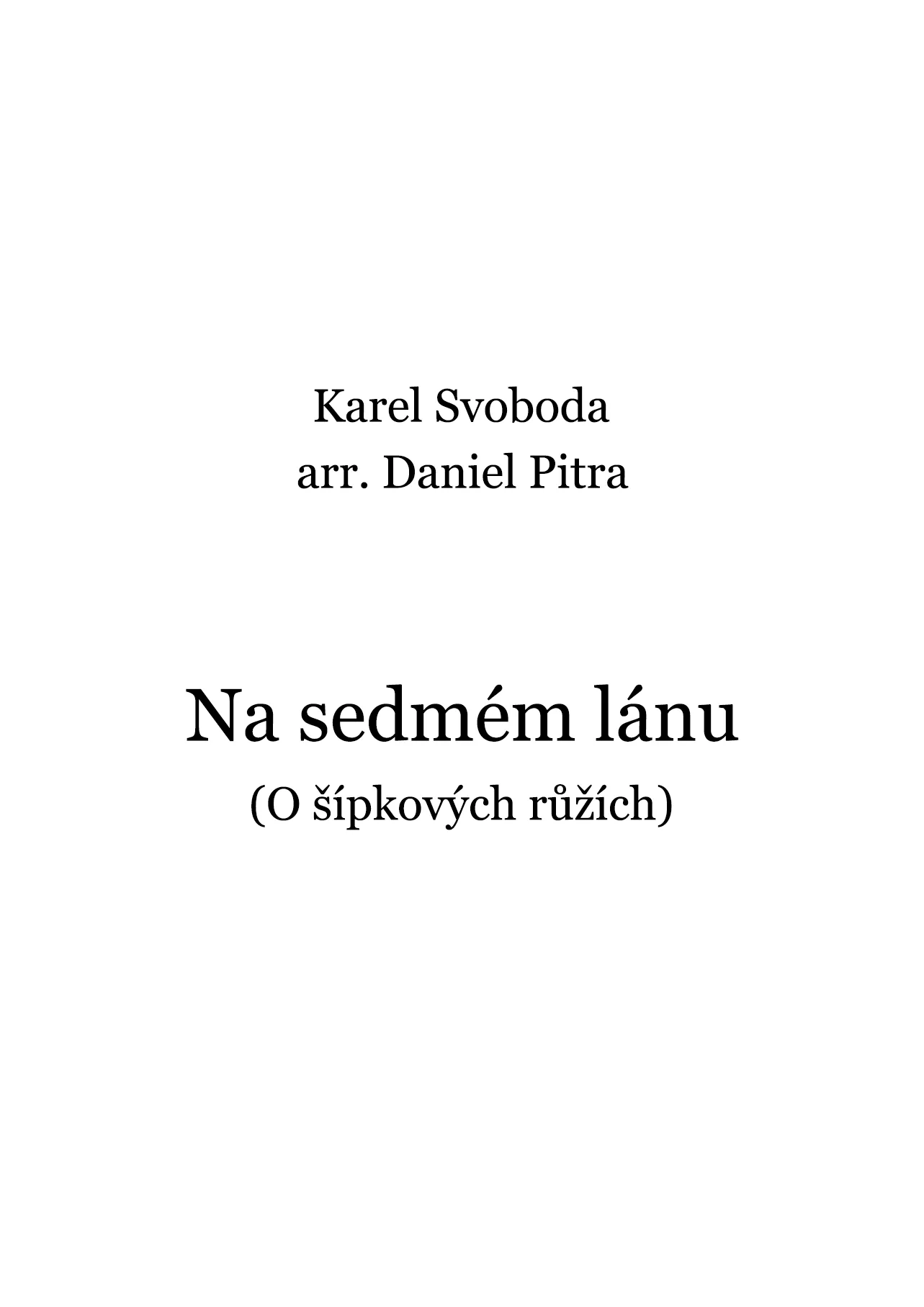 Svoboda, Karel - Na sedmém lánu