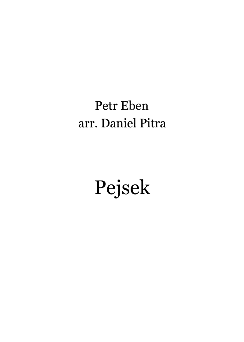 Eben, Petr - Pejsek
