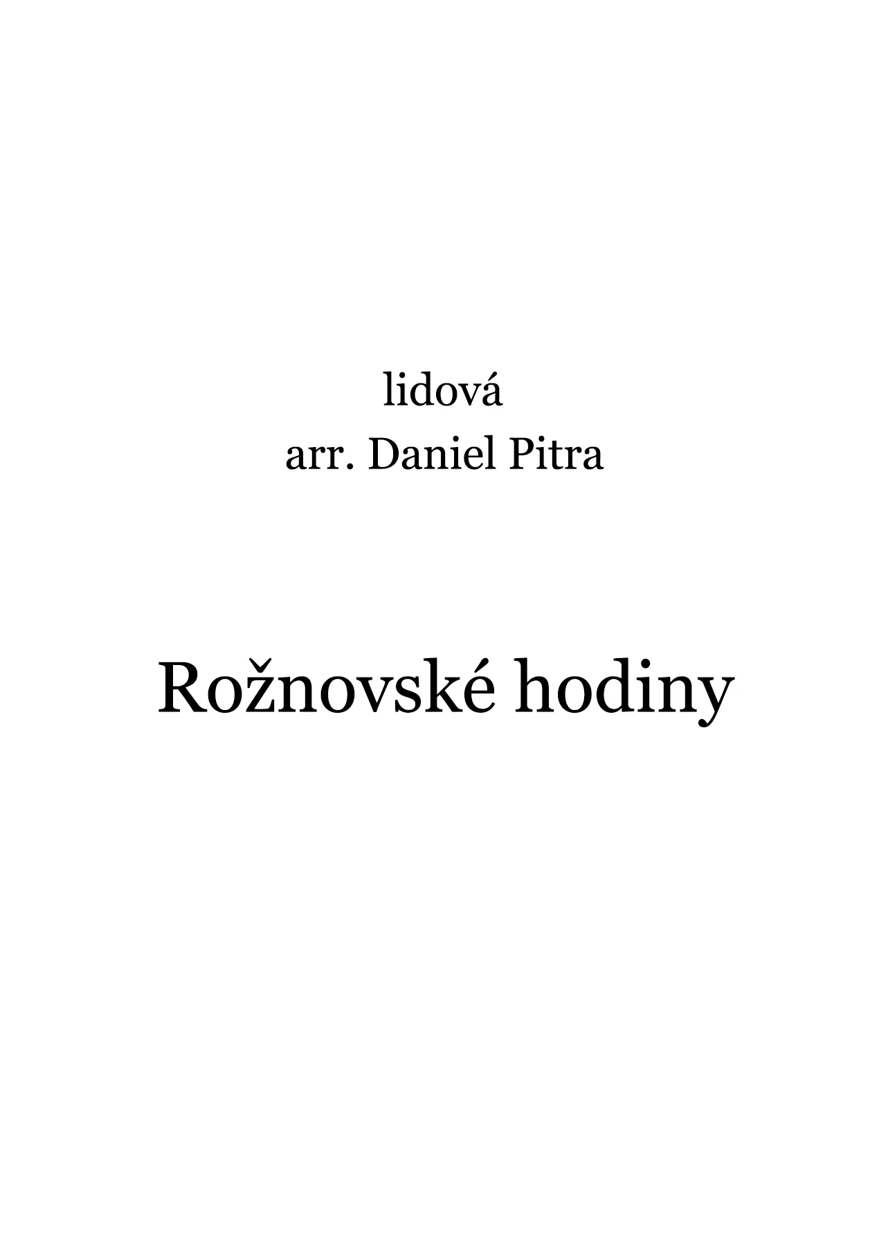 lidová - Rožnovské hodiny