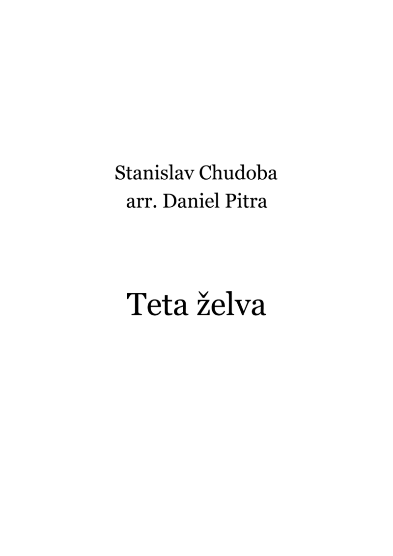 Chudoba, Stanislav - Teta želva
