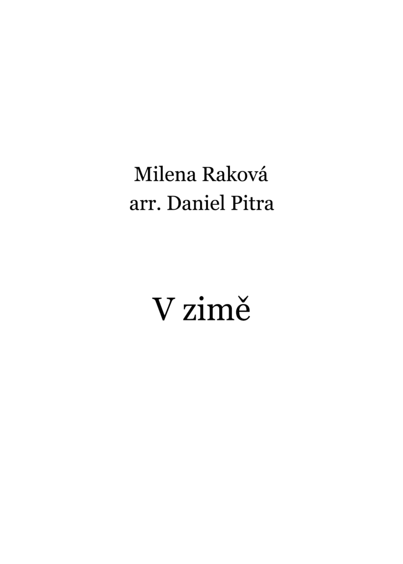 Raková, Milena - V zimě