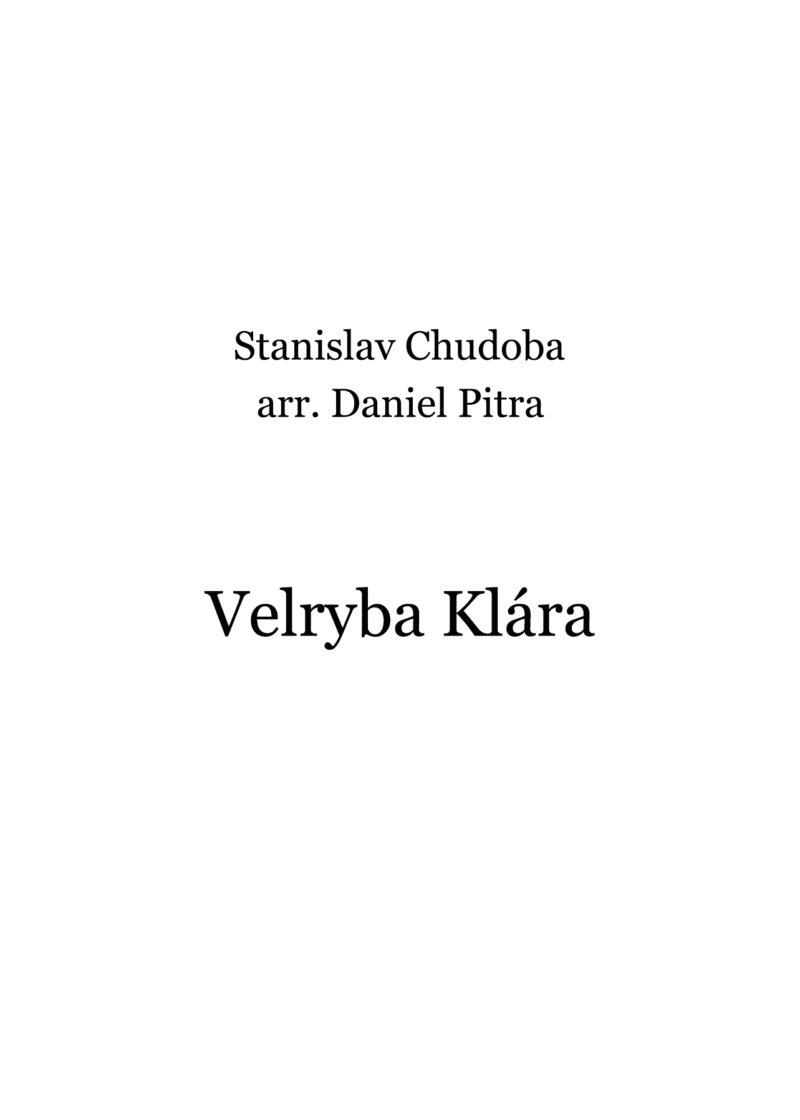 Chudoba, Stanislav - Velryba Klára