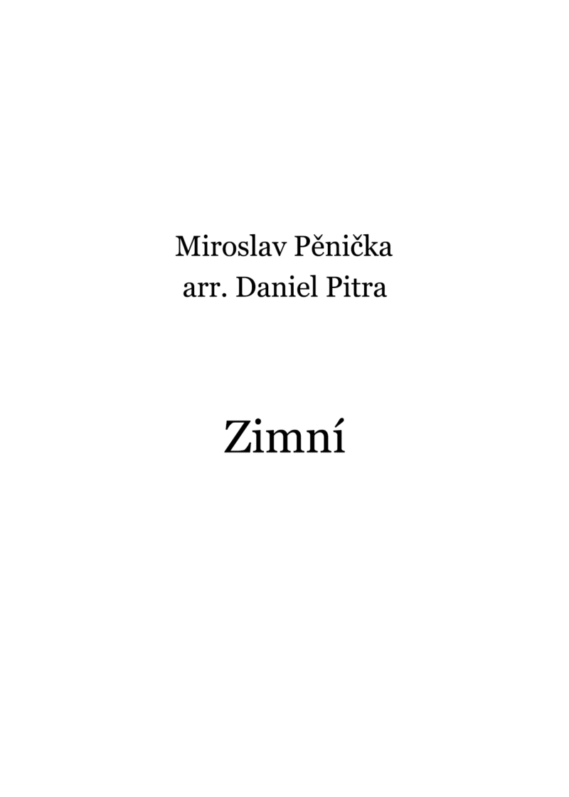 Pěnička, Miroslav - Zimní