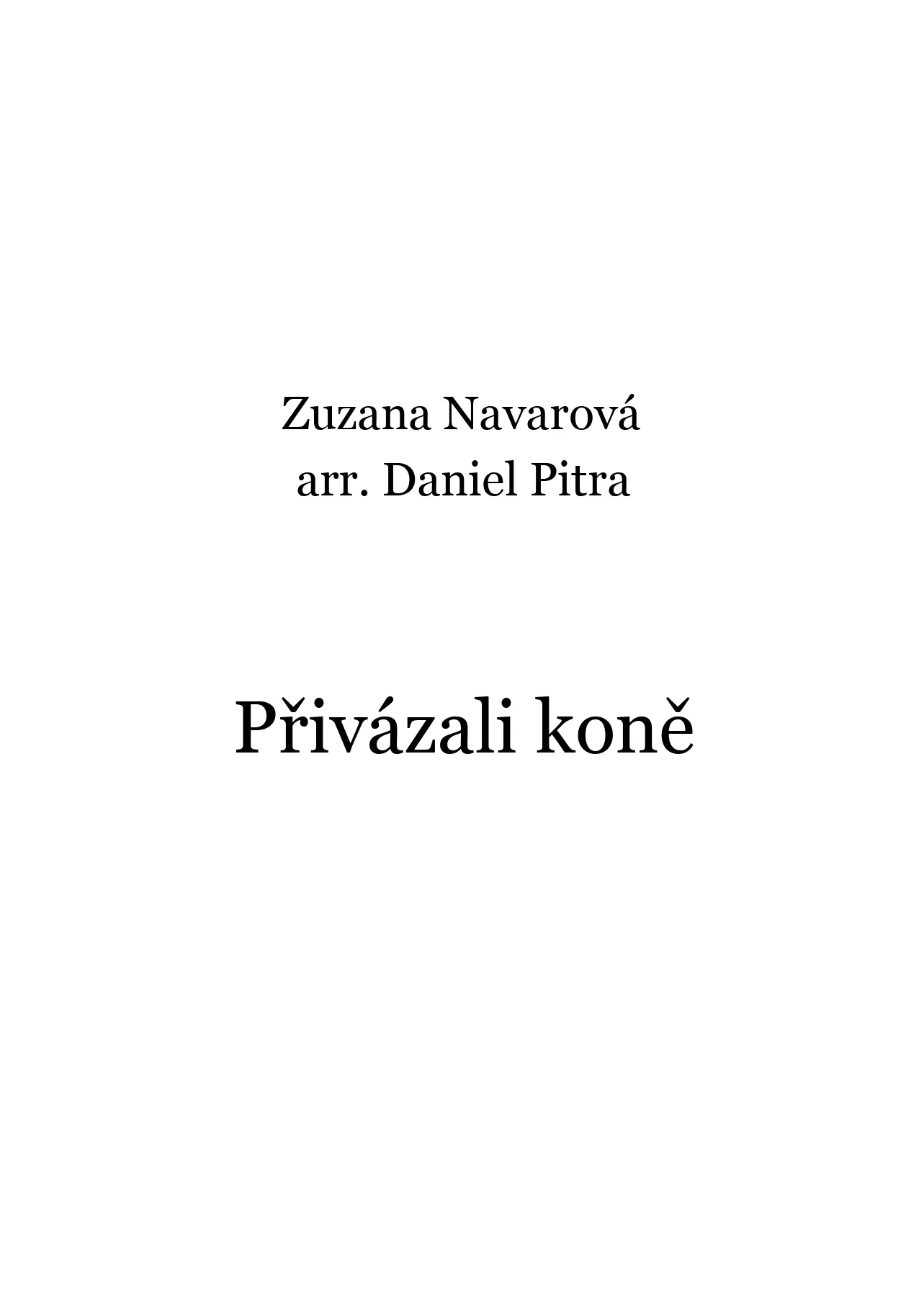 Navarová, Zuzana - Přivázali koně