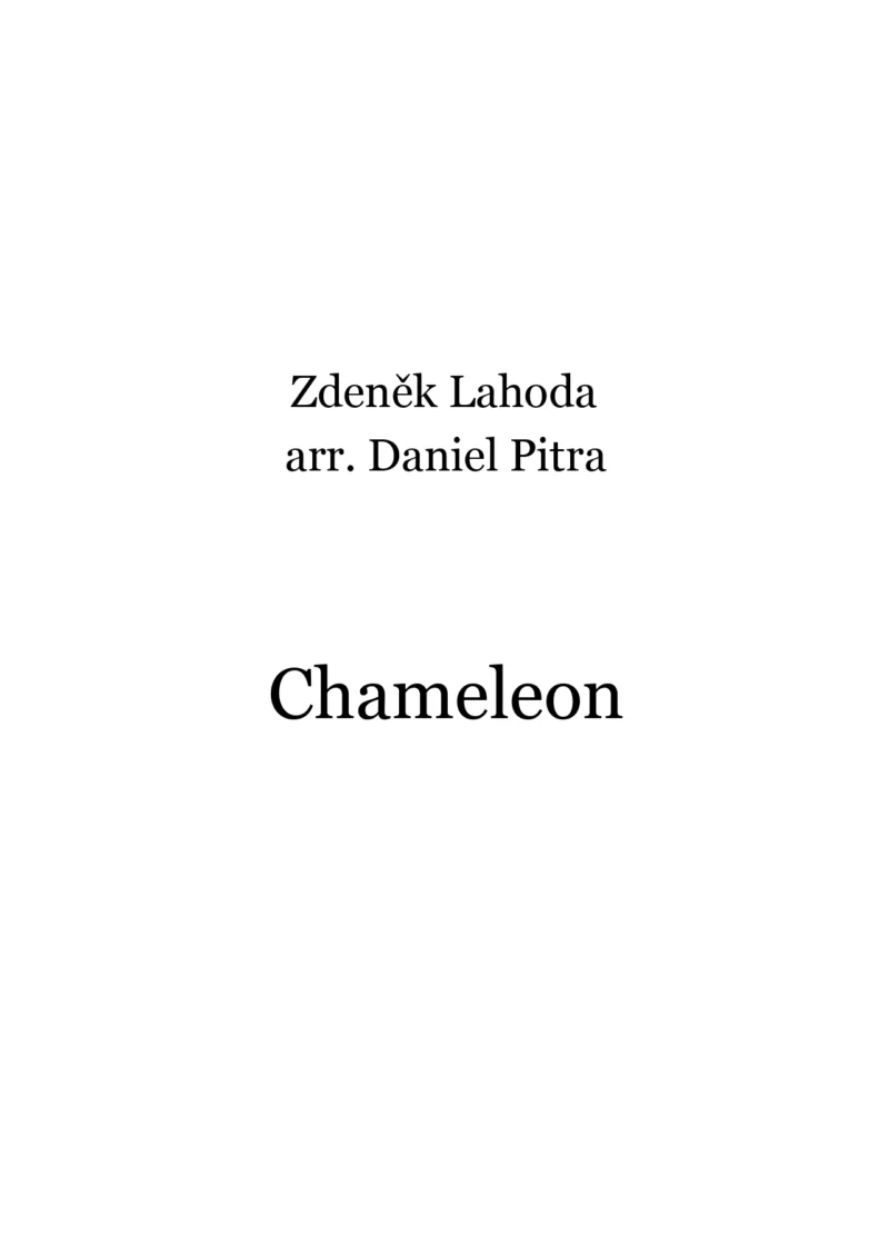 Lahoda, Zdeněk - Chameleon