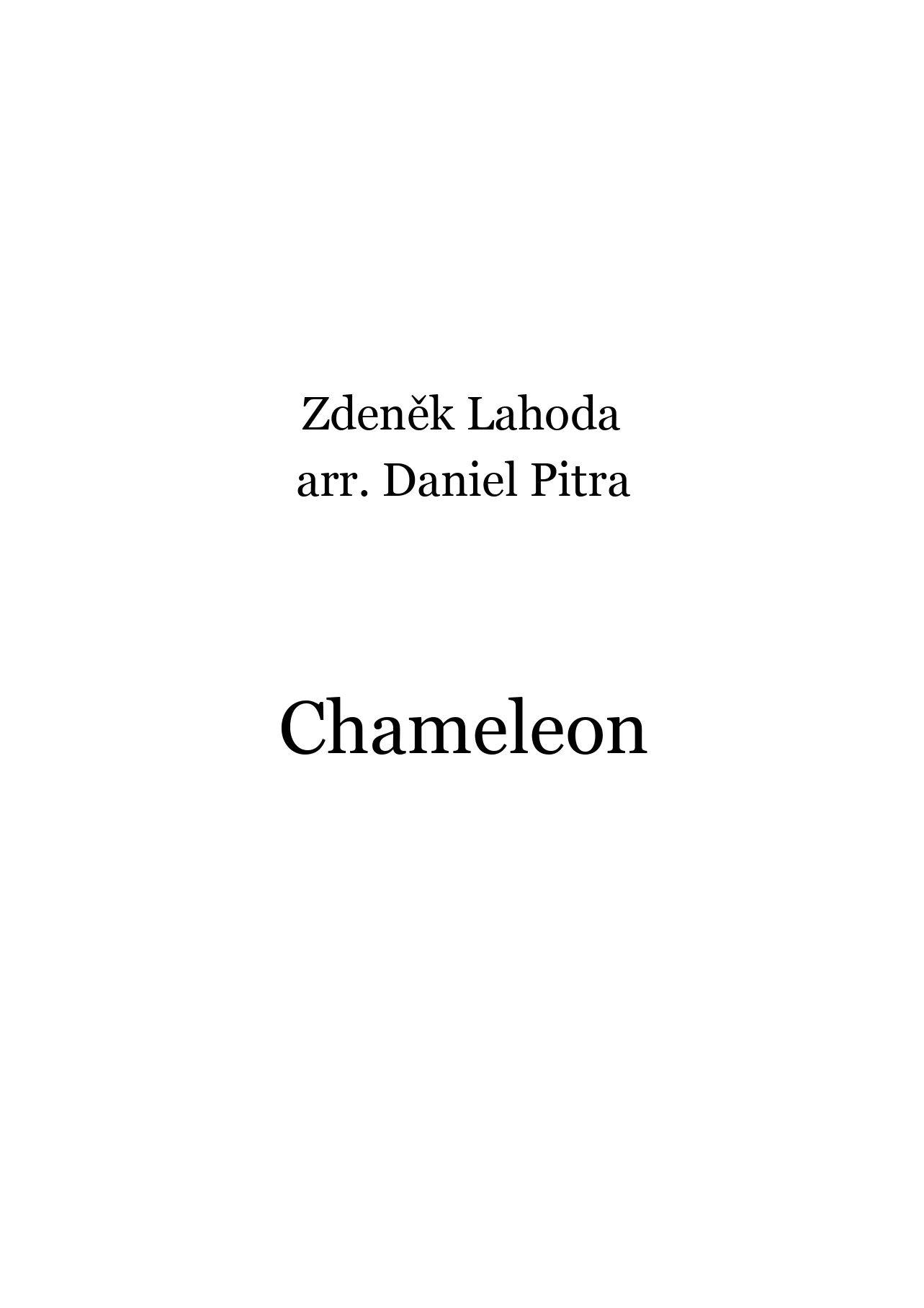 Lahoda, Zdeněk - Chameleon